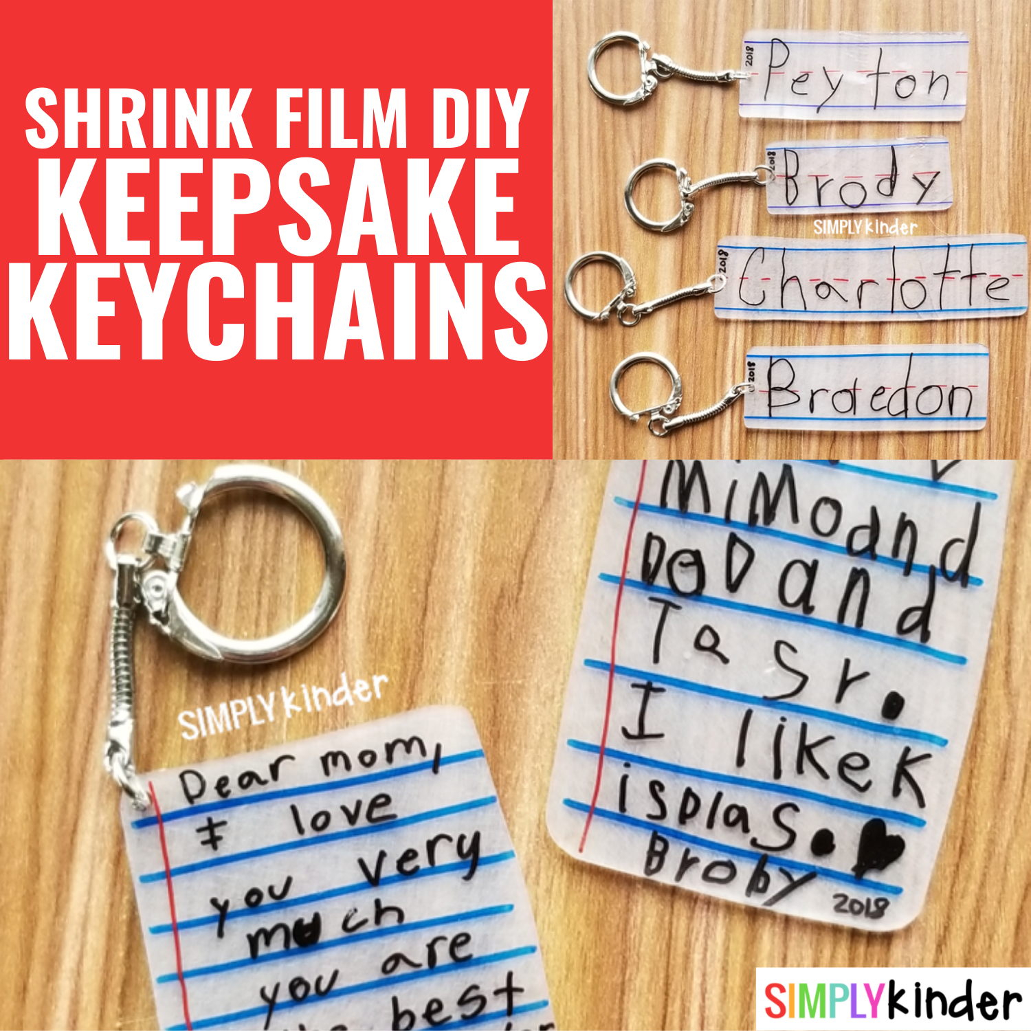 Shrink Film Keepsake Keychains - Simply Kinder